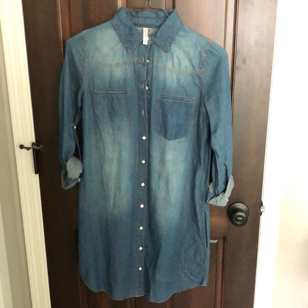 Long sleeve Denim T-Shirt Dress!
